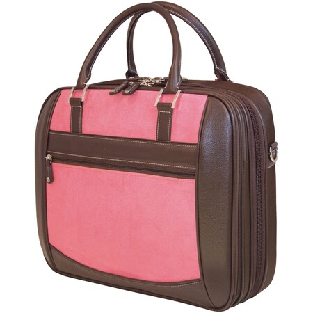 Mobile Edge ScanFast 16"-17" MacBook/Notebook Element Briefcase (Pink Suede) MESFEBX